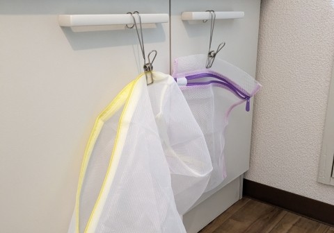 laundry- netを提げる 