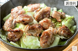 砂肝とキャベツの塩炒め